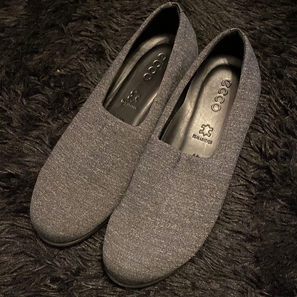 Ecco Women's Slip-On Loafers in Heathered Charcoal
